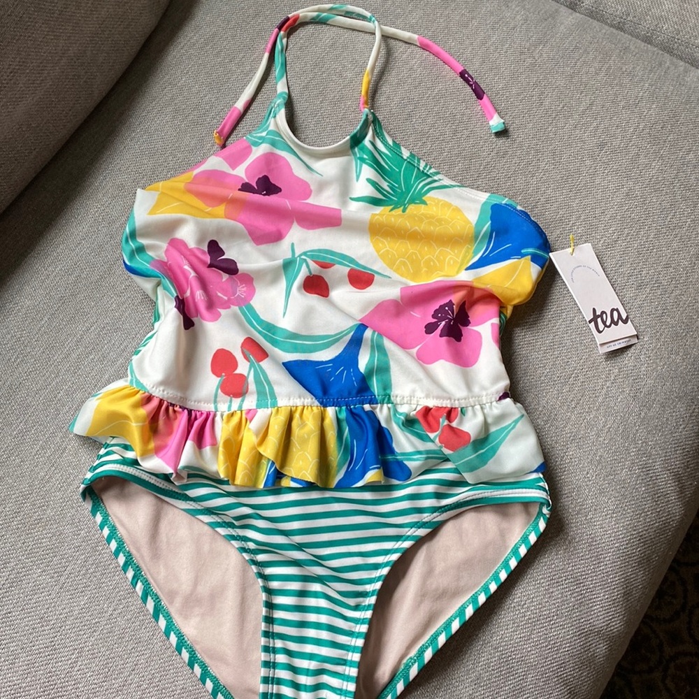 NWT Tea Collection halter swimsuit size 12